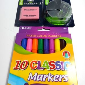 🏖 3 Pc School Supply Set NIB